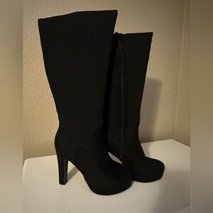 Over the knee sweat boots